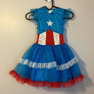 Marvel Captain America Costume Dress Skirt size S (4-6)  my loss your gain